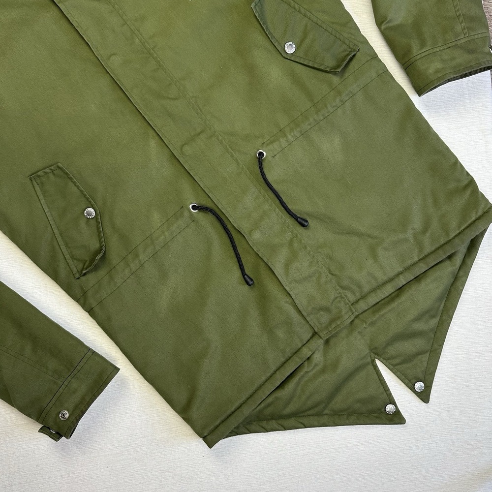 Straight To Hell Hunter Fishtail Parka Jacket Hooded Men L Green Lined Gorpcore - Picture 3 of 11